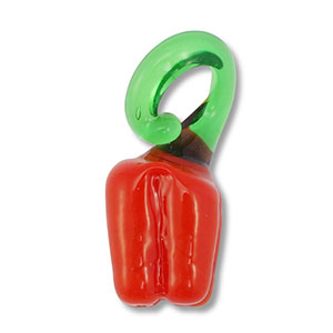 Glasbedels bell pepper Red-green