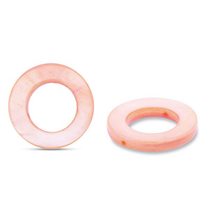 Schelp kralen 20mm round Pink