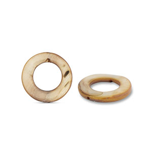 Schelp kralen 15mm round Brown