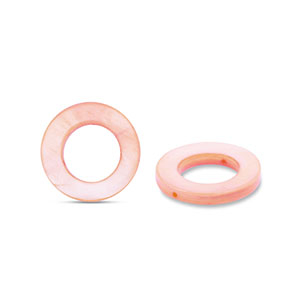 Schelp kralen 15mm round Pink