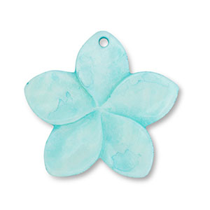 Schelp hanger flower Light blue