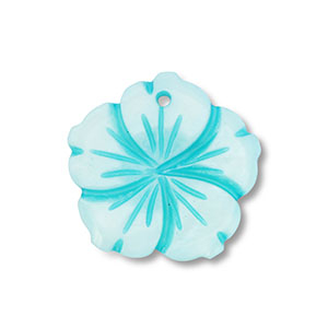 Schelp hanger flower Light blue