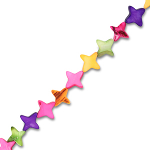 Schelp kralen star Multicolour