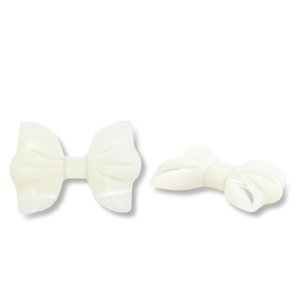 Schelp kralen bow Off white