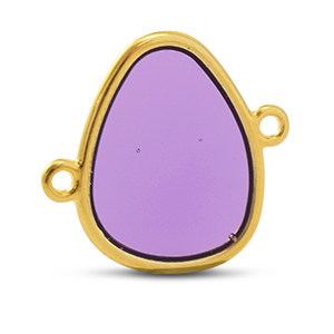 Metaal bedels DQ tussenstuk Purple-Goud (nikkelvrij)