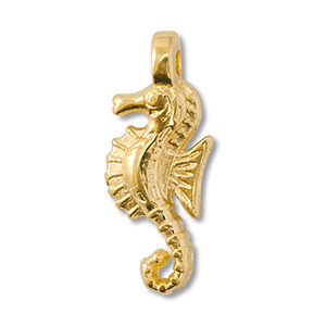 Metaal bedels DQ seahorse Goud (nikkelvrij)