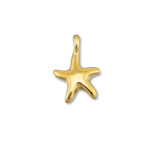 Metaal bedels DQ starfish Goud (nikkelvrij)