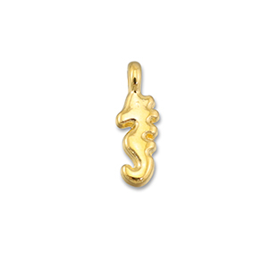 Metaal bedels DQ seahorse Goud (nikkelvrij)
