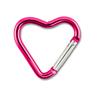 Gekleurde onderdelen voor sleutelhanger heart Shiny magenta pink