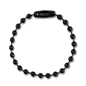 Gekleurde onderdelen ball chain with clasp Black