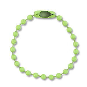 Gekleurde onderdelen ball chain with clasp Green