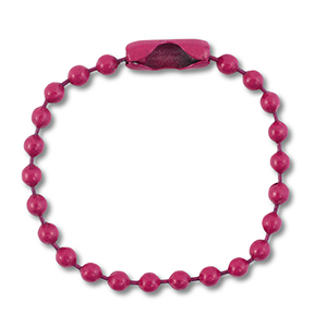 Gekleurde onderdelen ball chain with clasp Magenta purple