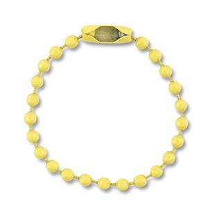 Gekleurde onderdelen ball chain with clasp Light yellow