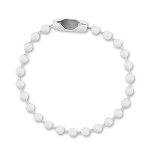 Gekleurde onderdelen ball chain with clasp Light grey