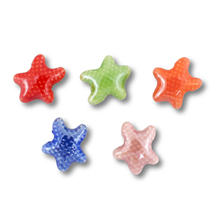 Keramiek kraal starfish Multicolour