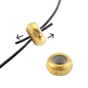 Benodigdheden van Stainless steel Roestvrij staal (RVS) bead stopper with motif 6mm Gold