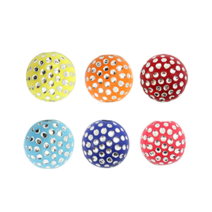 8 mm kralen van acryl met strass-look Multicolour-silver