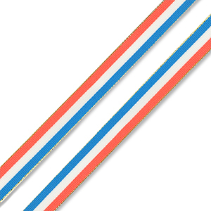 BY31&reg; Tekstlint met vlag Nederland / Frankrijk Red-white-blue-gold