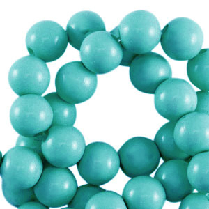 8 mm kralen van acryl shiny Aqua green