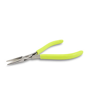 Beadsmith puntbek tang met veer Neon yellow-silver