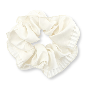 Haarelastiek scrunchie silky Off white