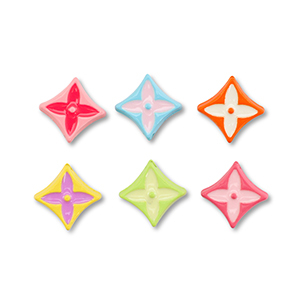 Metaal kralen enamel rhombus Multicolour