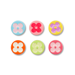 Metaal kralen enamel round Multicolour