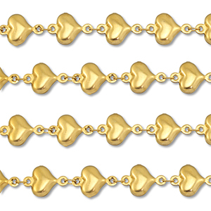 Benodigdheden van Stainless steel Roestvrij staal (RVS) jasseron heart Gold