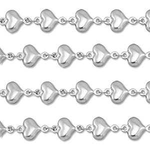 Benodigdheden van Stainless steel Roestvrij staal (RVS) jasseron heart Silver