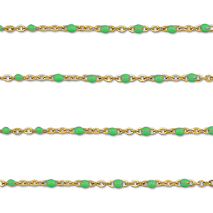 Benodigdheden van Stainless steel Roestvrij staal (RVS) jasseron 1mm Gold-green