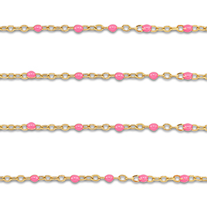 Benodigdheden van Stainless steel Roestvrij staal (RVS) jasseron 1mm Gold-pink