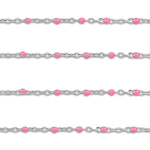 Benodigdheden van Stainless steel Roestvrij staal (RVS) jasseron 1mm Silver-pink