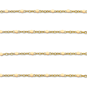 Benodigdheden van Stainless steel Roestvrij staal (RVS) jasseron 1mm Gold-nude peach