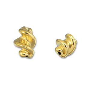 Kralen van Stainless steel Roestvrij staal (RVS) twisted Gold