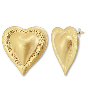 Statement oorbellen heart Gold