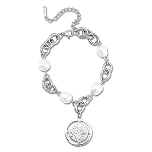 Armbanden van Stainless steel Roestvrij staal (RVS) rose Silver
