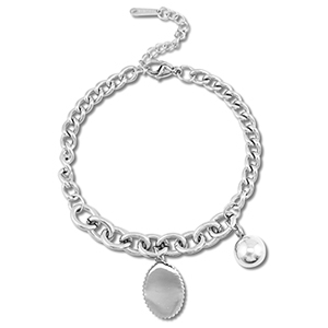 Armbanden van Stainless steel Roestvrij staal (RVS) ball Silver