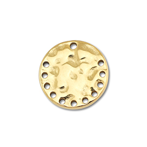Bedels / connector  van Stainless steel Roestvrij staal (RVS) round Gold