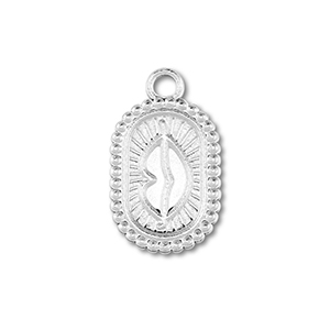 Bedels van Stainless steel Roestvrij staal (RVS) oval with kiss Silver