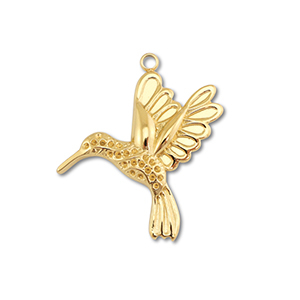 Bedels van Stainless steel Roestvrij staal (RVS) hummingbird Gold