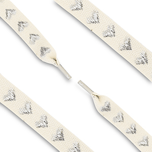 Musthave veters with hearts Off white-silver