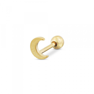 Oorpiercing van Stainless steel Roestvrij staal (RVS) moon Gold