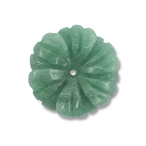 Kralen natuursteen aventurijn kwarts flower Jade green