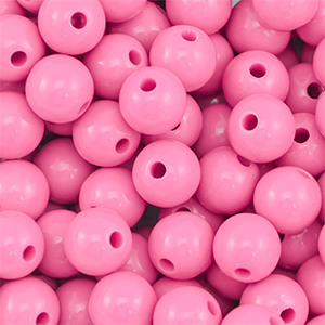10 mm kralen van DQ acryl Pink