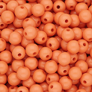 8 mm kralen van acryl shiny Coral orange