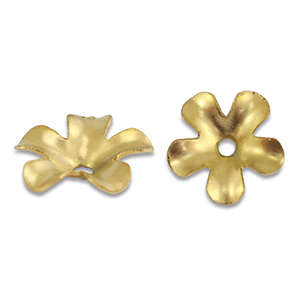 Benodigdheden van Stainless steel Roestvrij staal (RVS) kralenkap flower Gold
