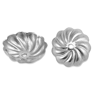 Benodigdheden van Stainless steel Roestvrij staal (RVS) kralenkap flower Silver