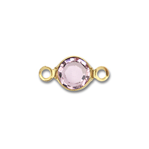 Benodigdheden van Stainless steel Roestvrij staal (RVS) connector round Gold-light pink