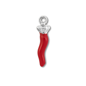 Bedels van Stainless steel Roestvrij staal (RVS) pepper Silver-red