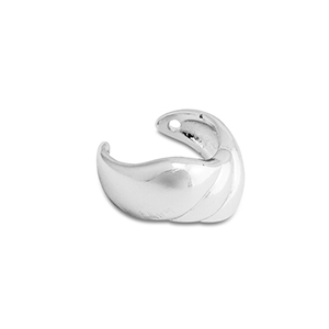 Oorbellen van Stainless steel Roestvrij staal (RVS) ear cuff Silver